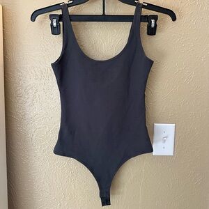 Charcoal gray bodysuit
